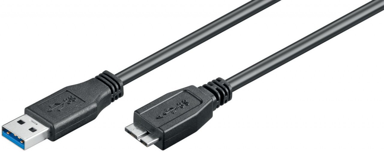 Goobay 95027 3 m USB auf Micro-B männlich männlich schwarz – USB Kabel (3 m, USB A, Micro-USB B, män