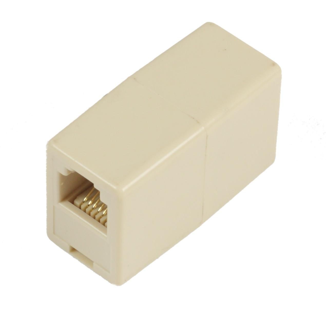 Microconnect Modular Adapter RJ12-RJ12 F/F 6P/6C, UTP Connection Allocation: 1:1, Plastic housing