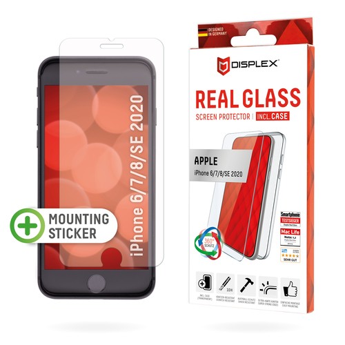 DISPLEX Real Glass + Case iPhone 6/7/8/SE 2.Gen Starter Kit