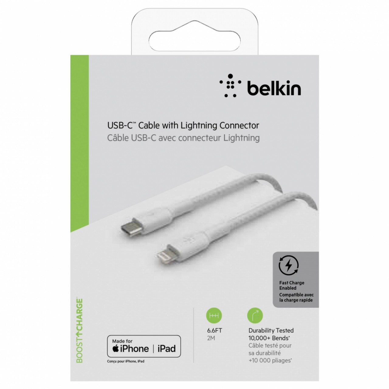 Belkin CAA004BT2MWH Lightning-Kabel 2 m Weiß