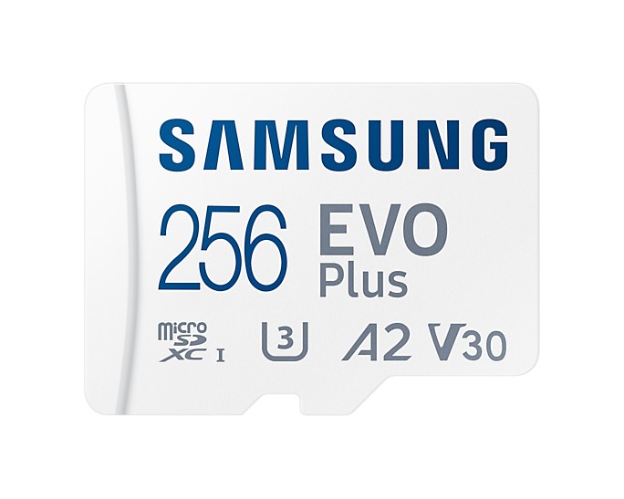 SAMSUNG EVO Plus 256GB microSDXC UHS-I U3 130MB/s Full HD & 4K UHD Speicherkarte inkl. SD-Adapter