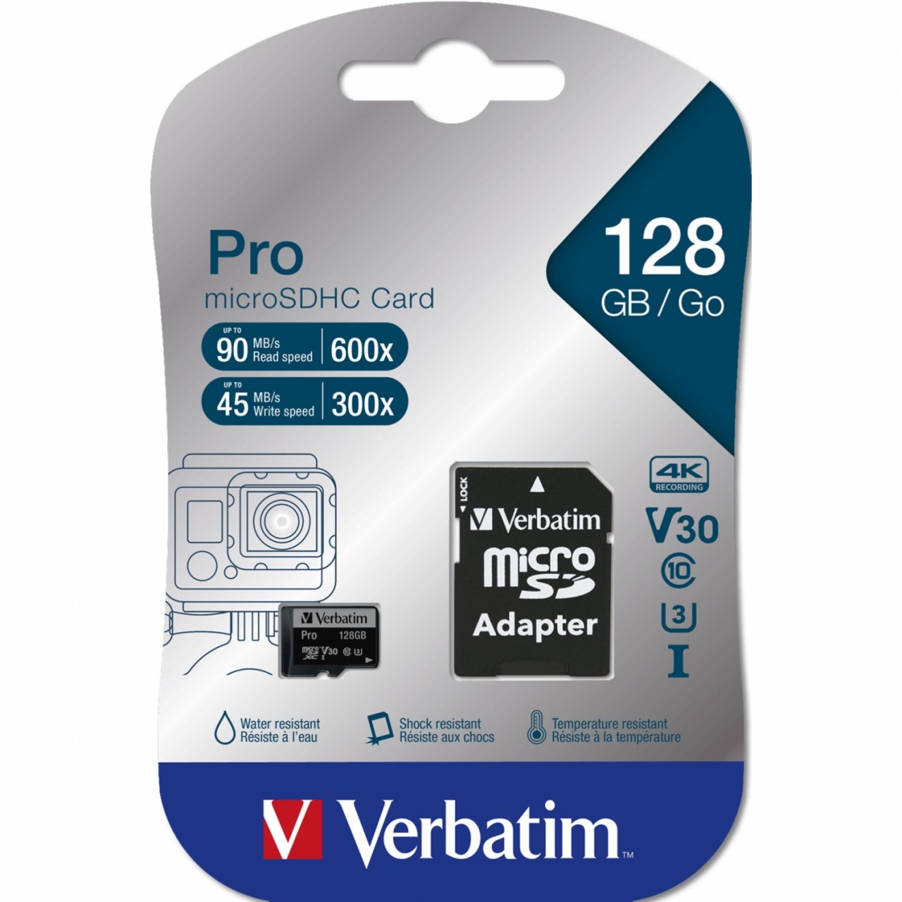 Verbatim Pro 128 GB MicroSDXC UHS-I Klasse 10