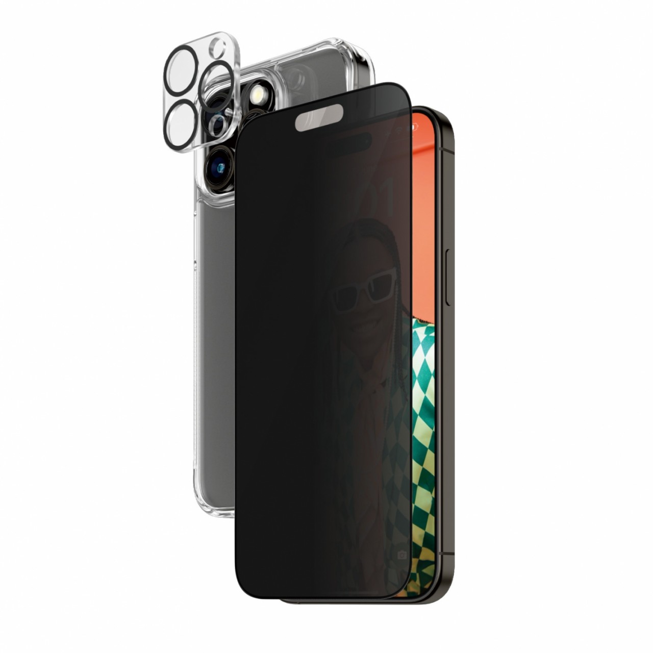 PanzerGlass ® Privacy 3-in-1 Set iPhone 15 Pro Max