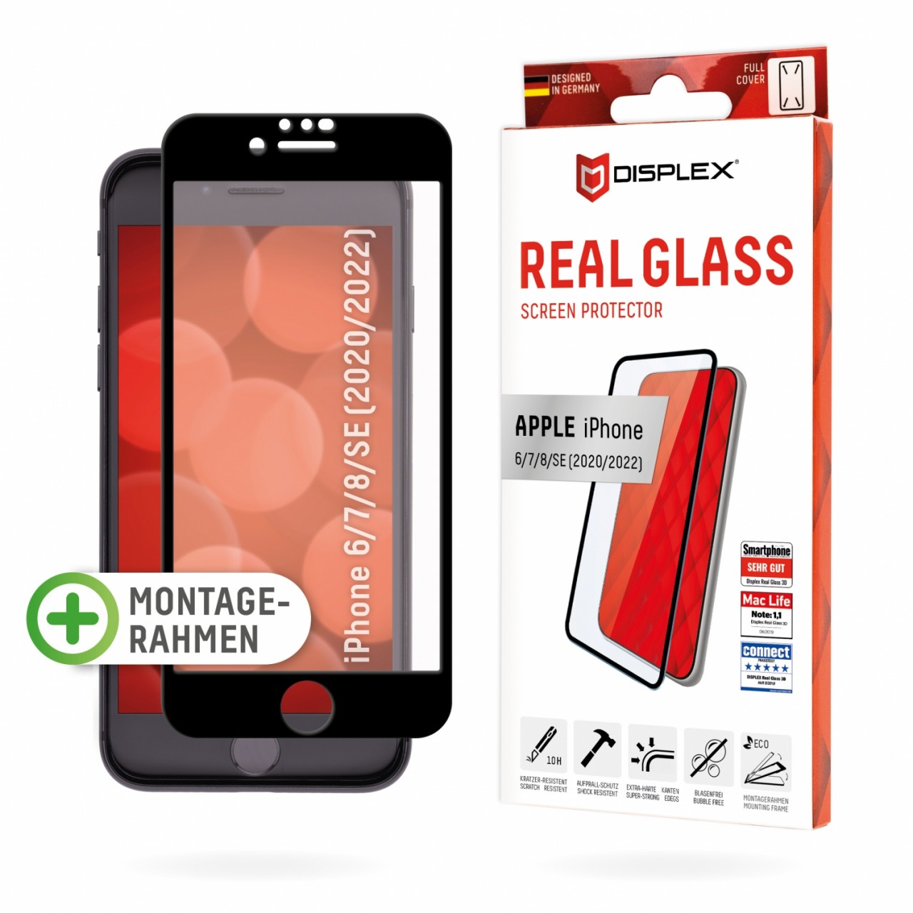 E.V.I. DISPLEX Real Glass 3D iPhone 6/7/8/SE 2.Gen