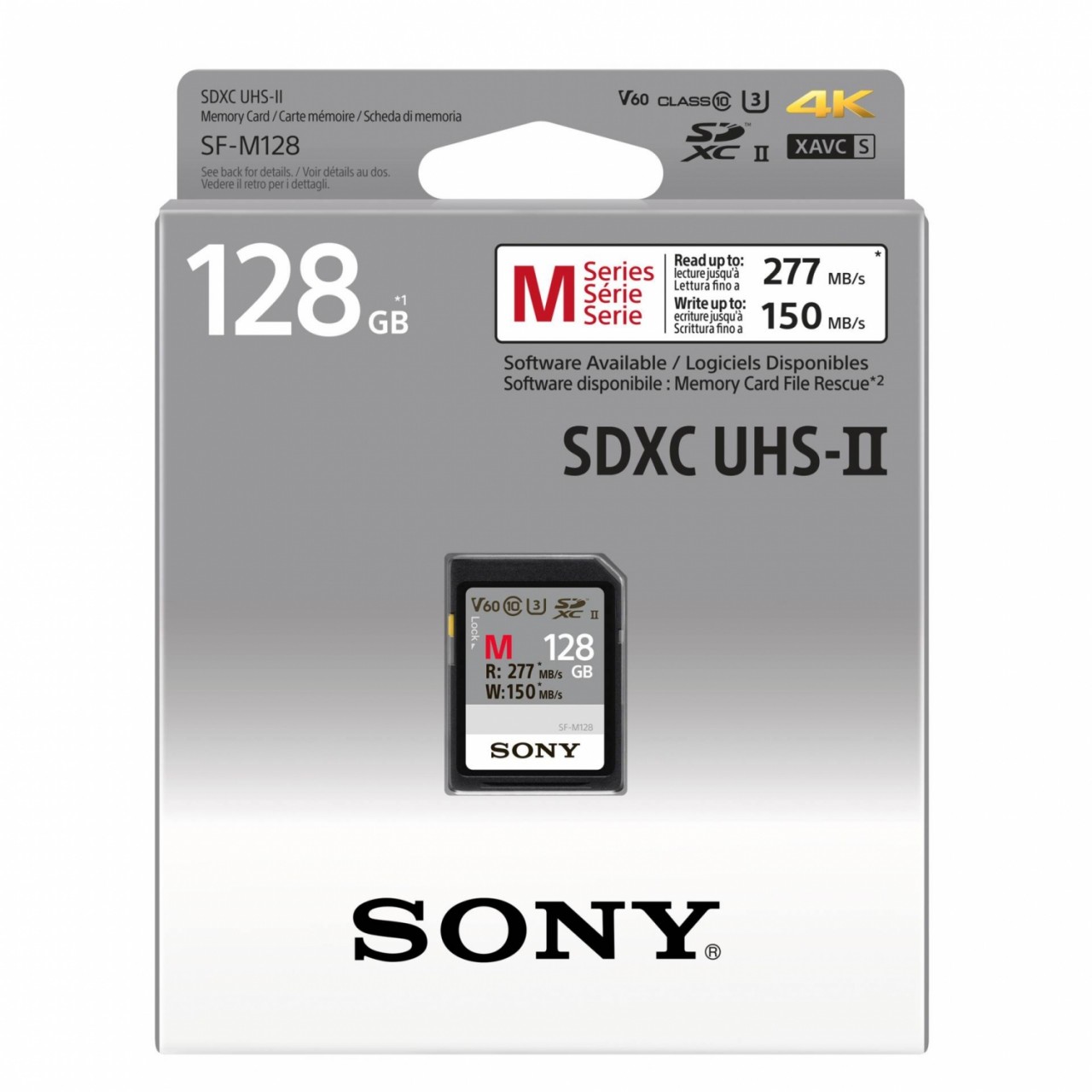 Sony SDXC M series 128GB UHS-II Class 10 U3 V60