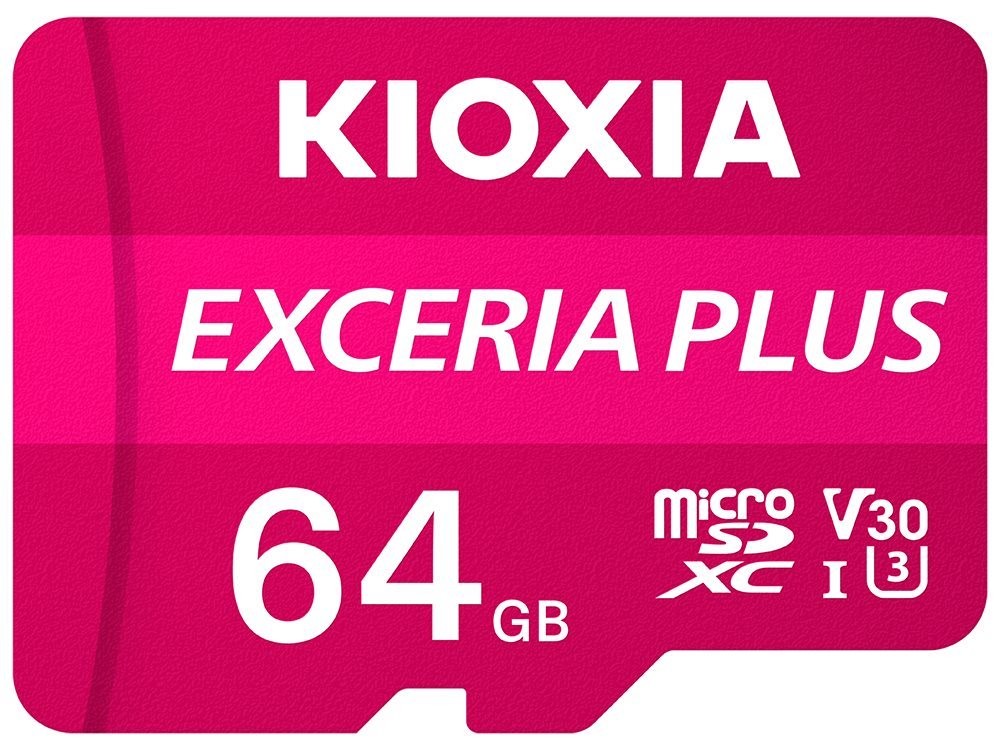KIOXIA SD MicroSD Card 64GB 100MB/s Kioxia Exceria Plus U3 V30 4K Video Recording