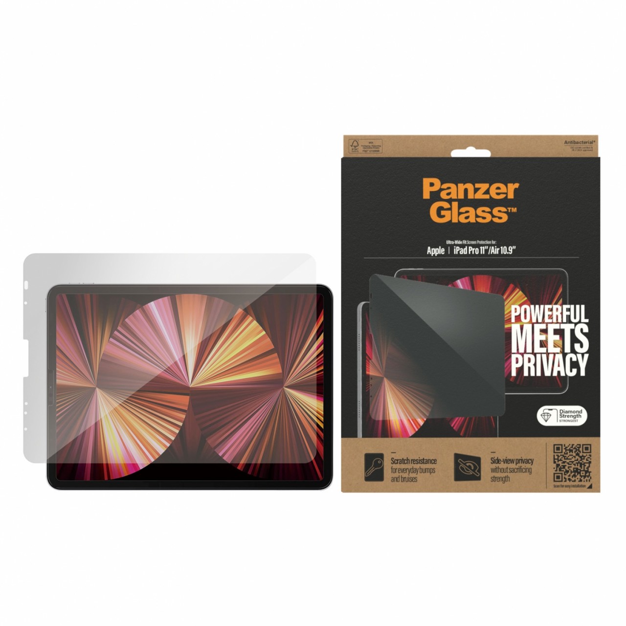 PanzerGlass ® Apple iPad Pro 11″ (2020 | 2021) | Air (2020) - Privacy | Displayschutzglas